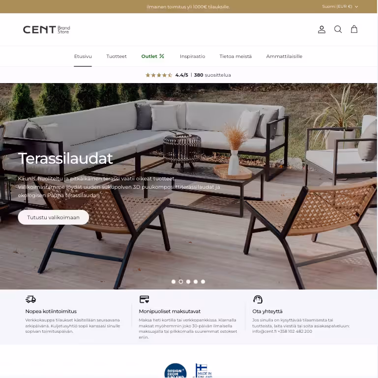 Cent Brand Store, toteutus