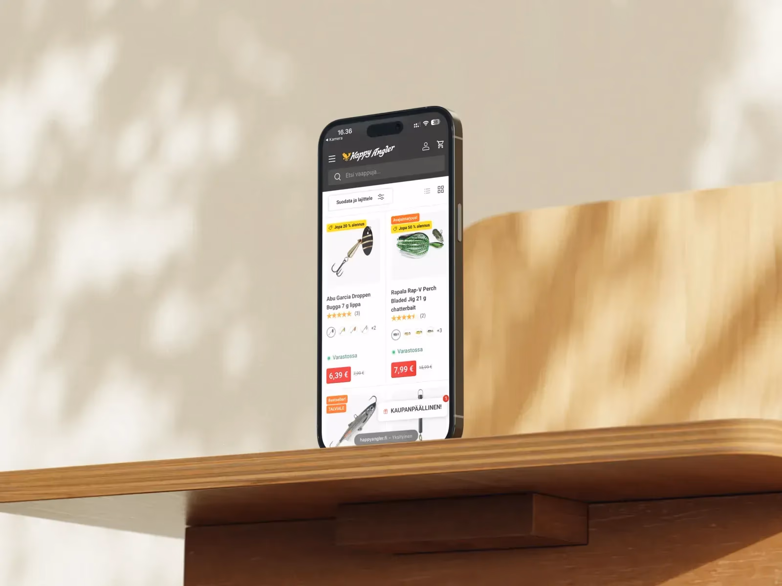 Happy Angler, Shopify-verkkokauppa